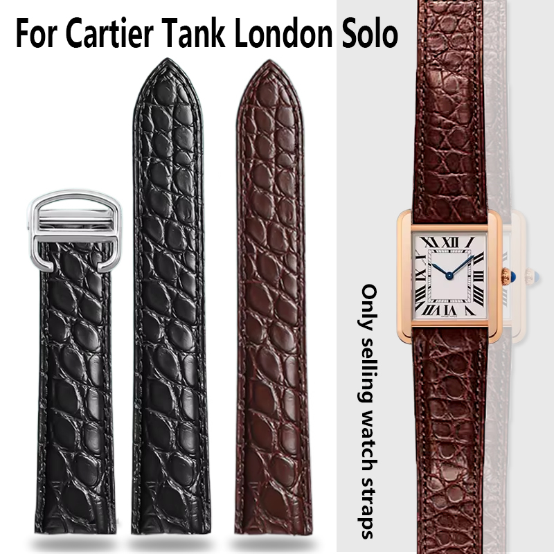 Men'S Accessories Cartier - สายนาฬิกาหนังจระเข้ 16 18 20 22 23