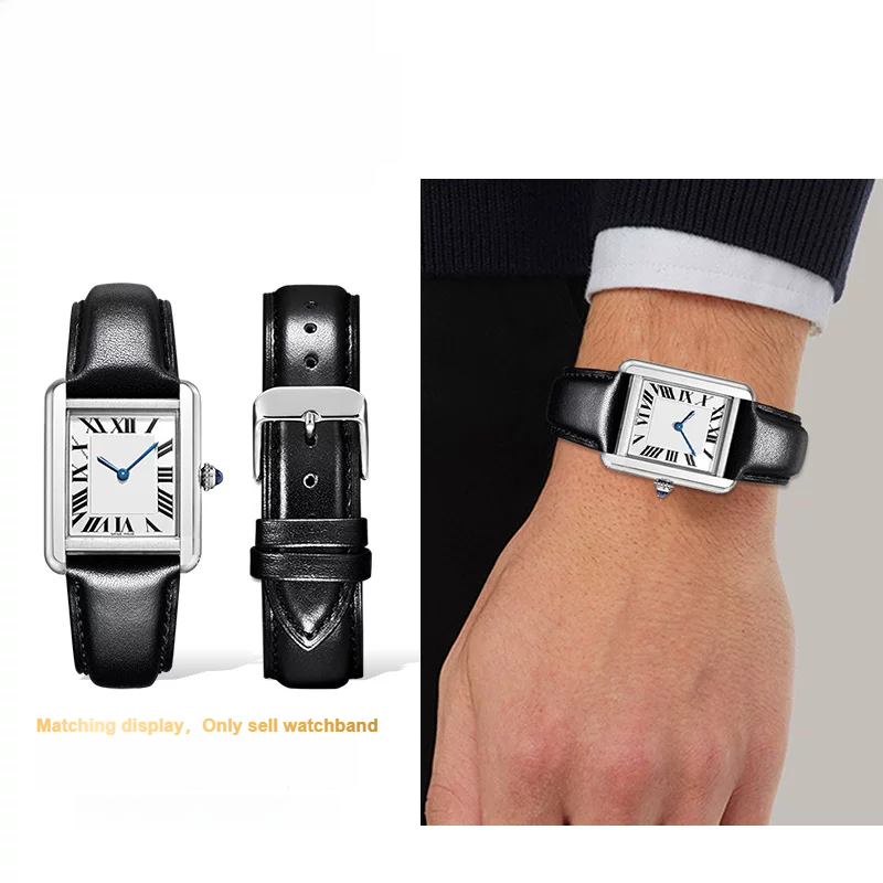 Men'S Accessories London - สายนาฬิกาหนังแท้สำหรับ Cartier Tank London Solo ขนาด