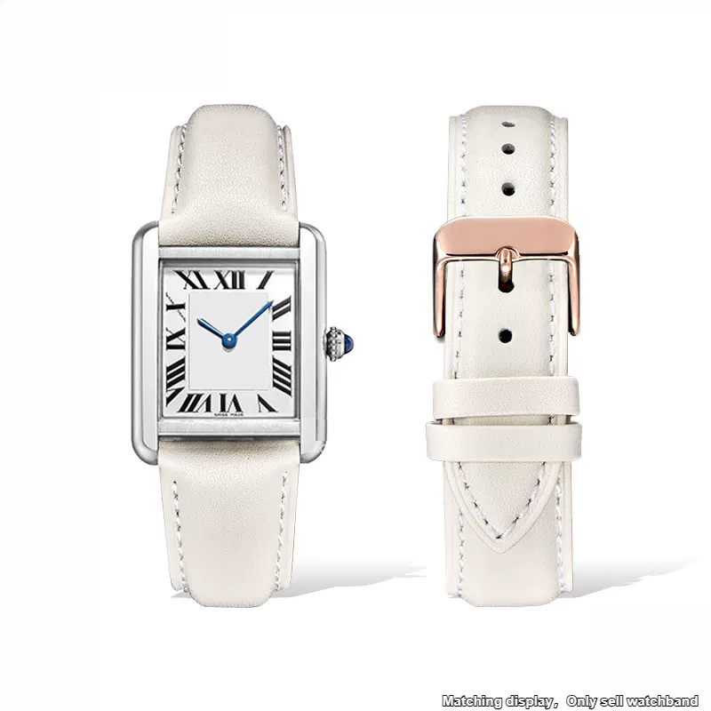 Men'S Accessories Cartier - สายนาฬิกาหนังแท้สำหรับ Cartier TANk Solo London SANTOS