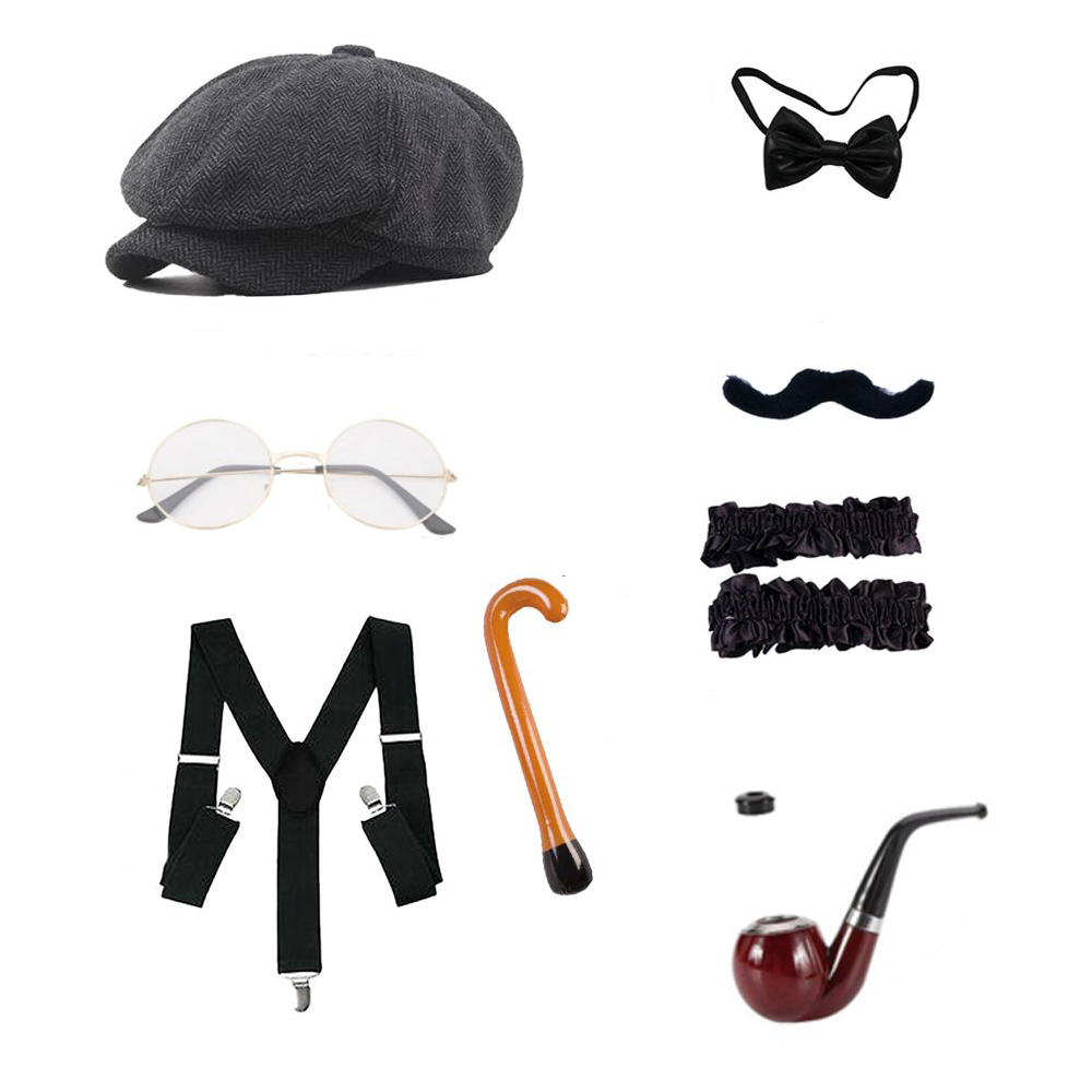Men'S Accessories In The 1920S - PESENAR ชุดอุปกรณ์แต่งกายคุณปู่ 100 วันแห่งชีวิตในโรงเรียน อุปกรณ์เสริมคุณปู่ ชุดคอสตูมผู้ชายสไตล์แกตส์บี้ยุค