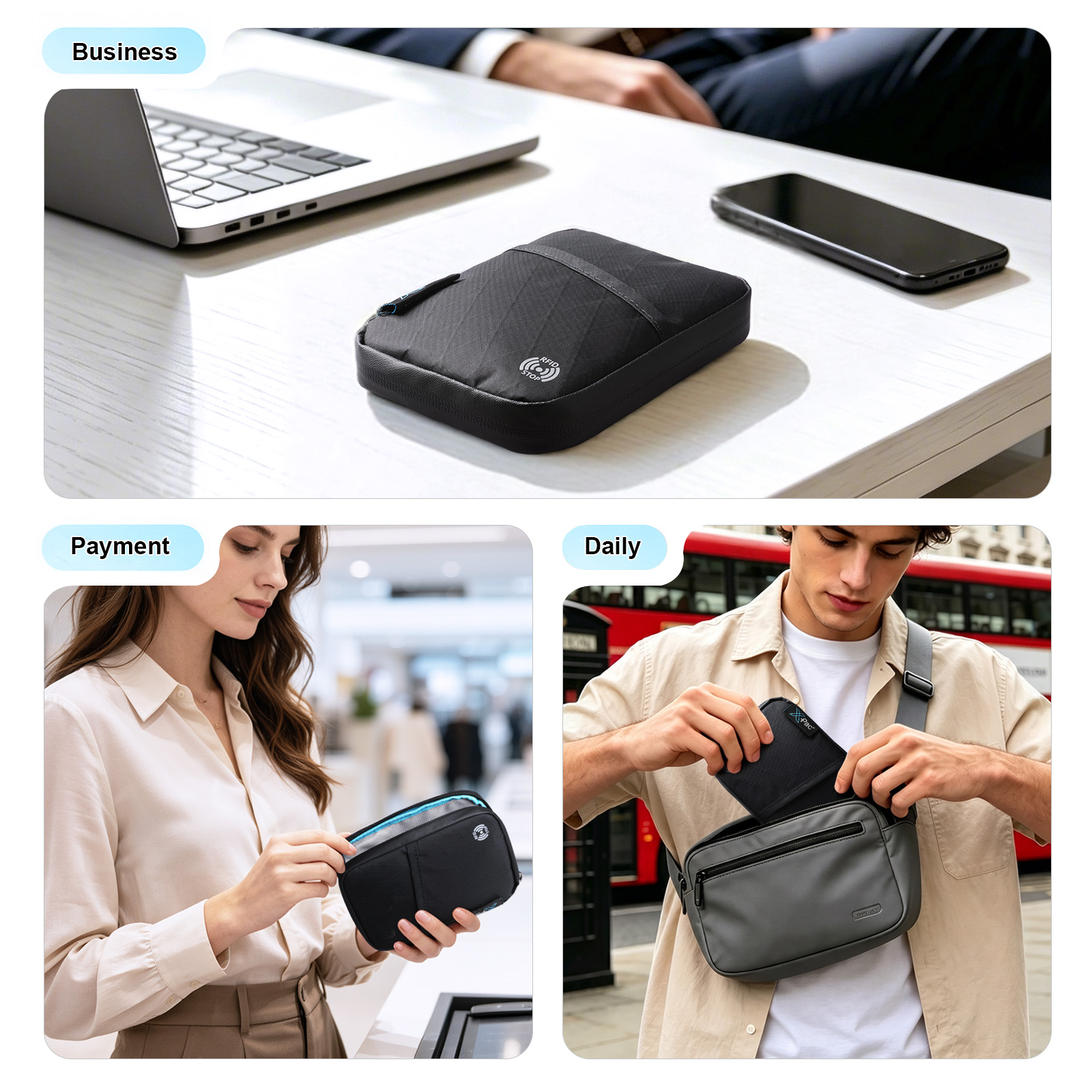 กระเป๋าใส่พาสปอร์ตและบัตรเดินท - Travel Organizer Men บทวิจารณ์และราคา