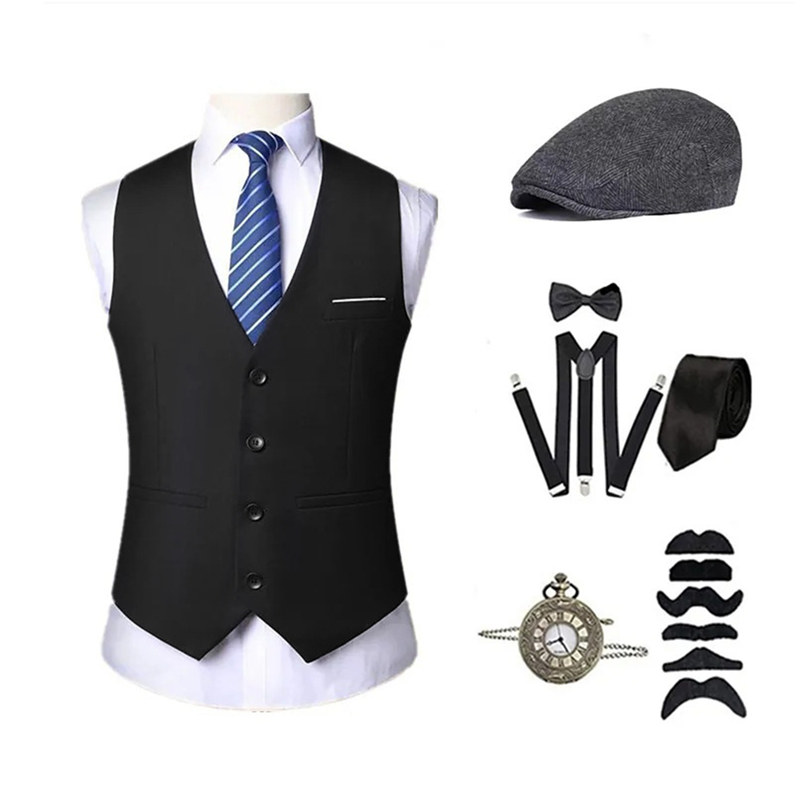ชุดคอสตูมย้อนยุคสไตล์ 1920s สำ - Men'S Accessories In The 1920S บทวิจารณ์และราคา