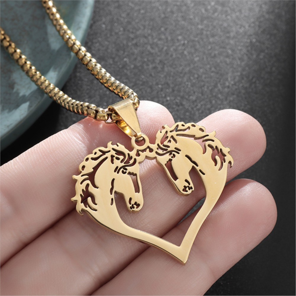 สร้อยคอจี้รูปม้าแบบฮิปฮอปสำหรั - Men Accessories Neck Chain บทวิจารณ์และราคา