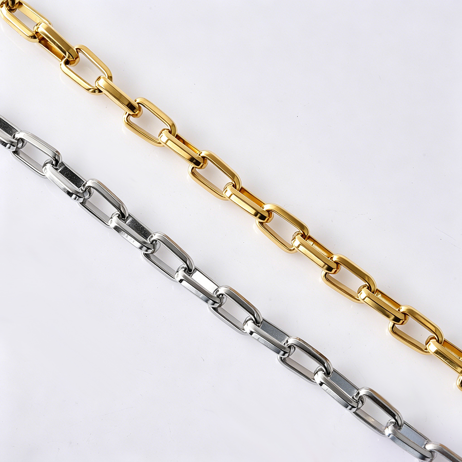 สร้อยคอสแตนเลสทรงสี่เหลี่ยมสำห - Men Accessories Neck Chain บทวิจารณ์และราคา